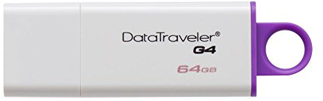 Kingston DataTraveler G4 DTIG4/64GB PenDrive, USB 3.0, 64 GB, Bianco/Viola