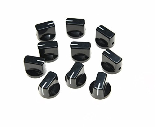 Dopro Gitarrenverstärker-Effektpedal-Regler mit Stellschraube, Schwarz, 10 Stück