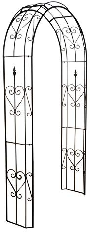 Dehner – Arco de Rosas Renata, Aprox. 228 x 120 x 38 cm, Metal, Antracita