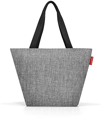 reisenthel shopper M in Twist Silber – Geräumige Shopping Bag und edle Handtasche in einem – Aus wasserabweisendem Material