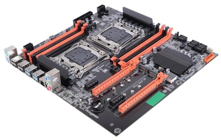 Carte Mère X99 Dual Server, 2011-3 Broches DDR4 Gaming Motherboard avec 4 USB3.0 Arrière pour Studio Computer Game Simulator E5CPU, Dual Socket Desktop Motherboard