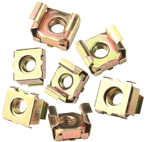 CONPHERON M6 Ecrou Cage Ècrous Cage Carrés en Acier au Carbone Zingué pour Armoires de Serveurs (30 Pièces)
