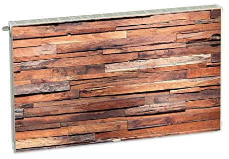 Magnet Heizkörperverkleidung Heizkörperabdeckung Braun Holz 100x60 cm Heizung Abdeckung Verkleidung Magnetische Abdeckmatte Kühlschrank aus Einem Flexiblen Magneten Digitaler Aufdruck