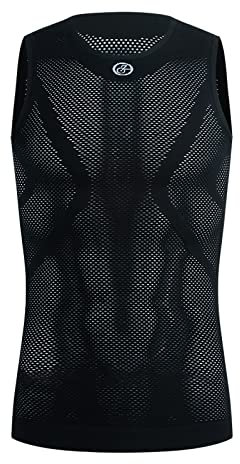 PRIOKNIKO Activewear Für Herren High Elastici Base Layer Jersey MTB Rennrad Weste Laufen Radfahren Unterwäsche,Schwarz,S - M