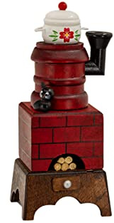 Kaladia Räucherkerzenhalter/Räucherofen aus Holz - für Räucherkerzen Größe M - Motiv: mit Kochtopf - Größe: ca. 20 cm