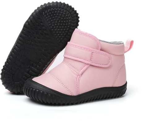 ENEN Bottes de Neige Enfant pour Fille et Garçon, Bottines d'hiver Antidérapant Chaussures Chaud Doublé Bottines Imperméables pour Extérieur Randonnée