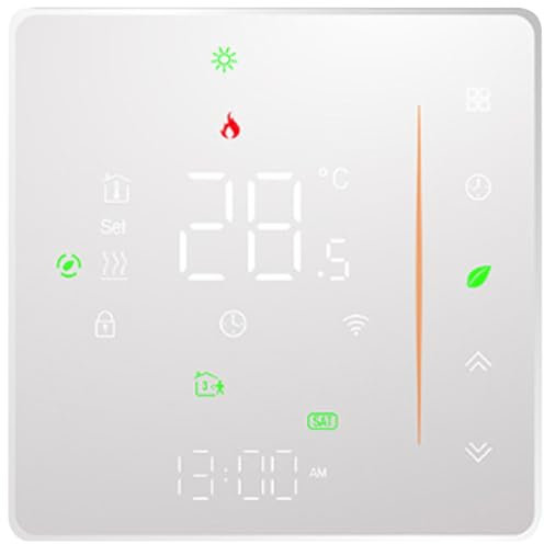 Hive Thermostat, Smart Thermostat for Combi Boiler Energy Saving Wireless Thermostat Supports Touch Control and Remote Control Weekly Programmable WiFi Thermostat,White