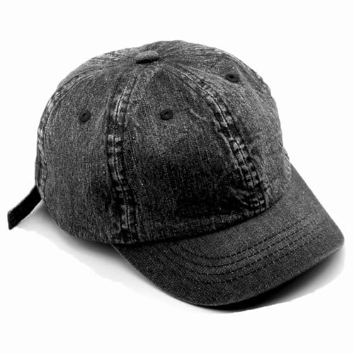 YAMEE Cappello Baseball Donna a Tesa Corta Traspirante,Cappellino da Baseball Uomo Denim Regolabile,Berretto Unisex Protezione Solare Classico,Cappelli Uomo con Visiera Sportivo All'aperto Casuali
