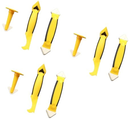 Gadpiparty 3stücke Caulking Tool Set Teiliges Dichtungsmittel-werkzeugset Für Badezimmer Und Küche Bestehend Schaber Und Fugenentferner Langlebig Und Einfach Zu Bedienen Gelb