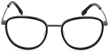 Rodenstock ROUNDED Titan Brillen in Black, Grey für Herren, Brille mit Sehstärke, optional mit Sonnenbrillen tönung oder Blaulichtfilter (Modell R8034)