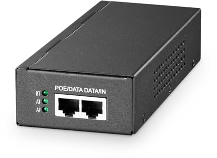 YuLinca 10G PoE Injector, 802.3af/at/bt Power Over Ethernet PoE Adapter, 10G/5G/1G Rate Auto-Adaptive, Nicht-PoE zu PoE Adapter, Plug & Play, Entfernung bis zu 100 Meter (328 ft.)