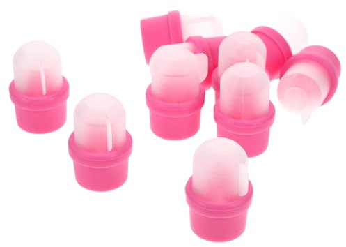IWOWHERO Lot de 20 Dissolvants pour Ongles Couvercle Rose, Taille Moyenne, pour Manucure et Pédicure, Adaptés aux Professionnels et Usage Personnel, Retrait de Vernis Semi-permanent