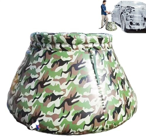 Serbatoio 'acqua pieghevole da 100 l, grande capacità, morbido barile per pioggia per esterni e dalla siccità