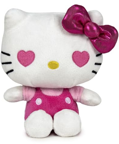 Hello Kitty My Bestie Forever Plush, 16cm Pink Soft Toy, Cute Mini Hello Kitty Character in Pink Outfit, Official Licensed Merchandise, for Fans and Collectors, Suitable for Ages 4+