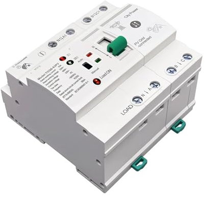 Interruptor selector eléctrico de transferencia automática de potencia dual ATS 2P4P pequeño, 63 A, 230 V, ininterrumpido, 1 unidad(4P L N 220V-230V)