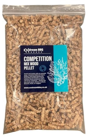 Exstream BBQ Competition Mix 1 Litre (Approx 660g) Pellet For Use With Ninja Woodfire Grill - Resealable Bags