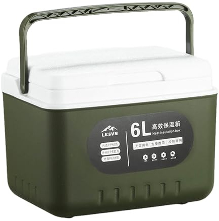 Kylbox – iskylare | isolerad kylbox | kraftig 15 cm (5,4 QT) bärbar iskista | liten termisk dryckesbehållare för resor, camping, fiske och flytande, utomhusäventyr och resor