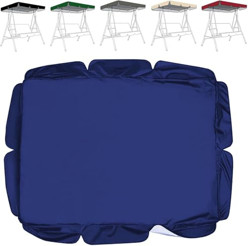 Toldo de repuesto impermeable para columpio Hollywood, tela de poliéster resistente al viento y al desgarro, resistente a los rayos UV, al polvo, se adapta a sillas columpios de 164 x 114 x 15 cm