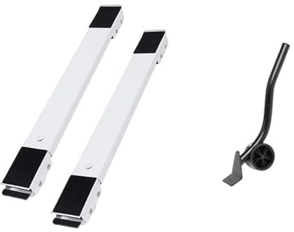 Washing Machine Base Washing Machine Stand Movable Refrigerator Raised Base Mobile Roller Bracket Wheel Bathroom Kitchen Accessories Home Appliance(White Suit)