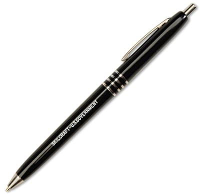 Skilcraft U.S. Government Retractable Ball Point Pen, Fine Point, Black Ink, Box of 12 (7520-00-935-7135)