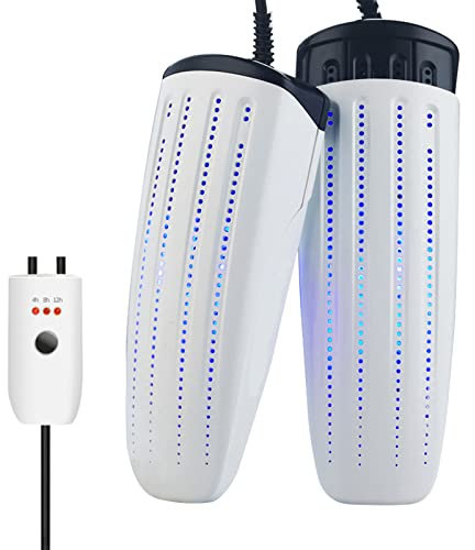 Asciuga Scarpe Elettrico, Asciuga Scarpe Calcio, Scalda Scarpe Bici, Asciugascarpe da Assorbiumidità, Asciuga Scarponi Ozono da Sci Montagna Ciclismo da Lavoro Scalabile con Timer Intelligente