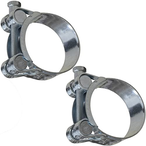 AERZETIX - C63688 - Lot de 2 colliers de serrage à tourillon 20-22 mm - largeur de la bande 18 mm - en acier - couleur argent - fluides clé plate tuyaux gaines ventilation