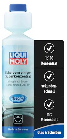 LIQUI MOLY Scheibenwischwasser Scheibenreiniger-Superkonzentrat Ocean, Art.-Nr. 21708 I 250 ml Scheiben-Wischwasser Konzentrat mit Meeres-Duft für eine schnelle Reinigung I Mischverhältnis 1:100