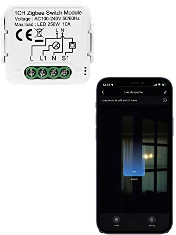 Relais 1 bouton poussoir Zigbee APP Smart Life-Tuya, Compatible avec Alexa et Google Home, Besoin Hub Zigbee 3.0