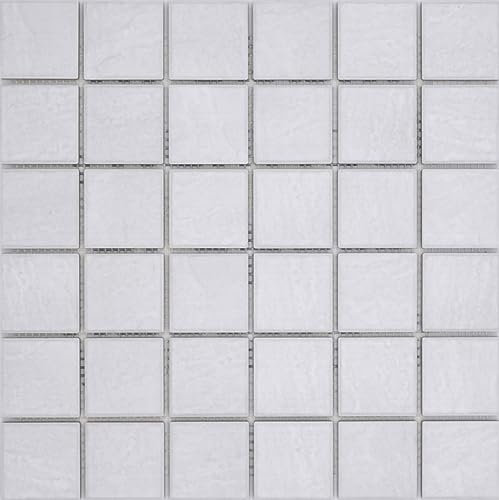 Mattonelle in ceramica Jasba bianco pietra opaco effetto pietra piastrelle per bagno piastrelle doccia / 10 pannelli a mosaico