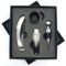 Set Apribottiglie, Apribottiglie Manuale Per Vino Rosso con Custodia Classica, Kit Cavatappi con Maniglia Per Imballaggio in Acciaio Inossidabile Per Bar Ristorante Domestico(nero)