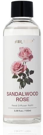 Airkeep Raumduft Nachfüller Sandalwood Rose, Nachfüller für Lufterfrischer, raumduft nachfüllflasche für Schlafzimmer, Bad Büro Home Décor