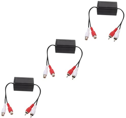 UKCOCO 3pezzi Isolatore Di Rumore Per Auto Amplificatore Antidisturbo Facile Da Compatibile Con Audio Automobile Materiali Resistenti Per Prestazioni Affidabili e Chiarezza Audio
