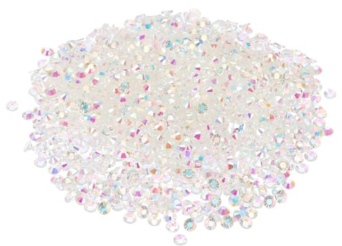 PATIKIL SS12/1440 st. Glas diamant strass, kristallglas platt baksida strass rund kristall konst ädelstenar för nagelkonst hantverk kläder gör-det-själv make-up, AB klar
