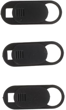 HOMSFOU Cubiertas para Cámaras Web y Privacidad para Portátiles, Pack De 3 Unidades, Diseño Delgado y Mini, Color Negro, Protección para Dispositivos Personales, Uso Diario y Seguro