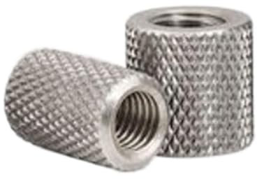 2/5 Stück gerändelte runde Überwurfmutter M3 M4 M5 M6 M8 M10 M12 M14 M16 Edelstahl lange Verlängerung gerändelte handfest anziehende Mutter(M3x6 5PCS)