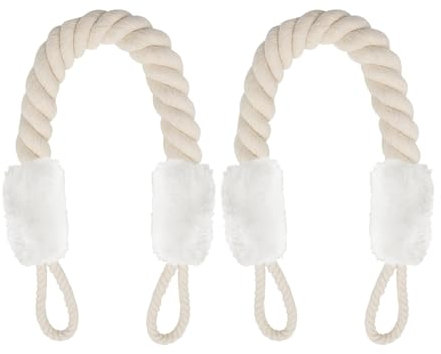 ShanBye Door Stop Rope,2 PCS Anti-Crash Door Handles Rope Pet Teeth Protection Rope Baby Safety Finger Pinch Guard Protectors Latch Clamp Protection Rope for Noise Reducing and Quiet Doors