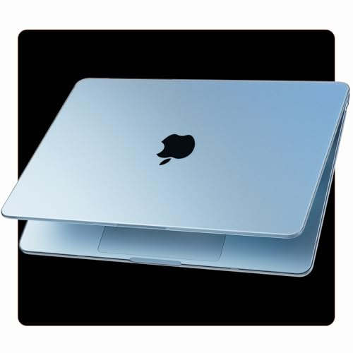 Soonjet Invisible Armor für MacBook Air 15 Zoll Hülle M5 M4 M3 M2 2026–2023 | 100% Farbabgleich, Sky Blue klare matte Oberfläche, Hartschale, Fingerabdruck- & Kratzschutz, ultradünn, nahtlos