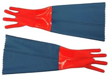 MWAHJU Guantes De Limpieza Guantes de limpieza for lavar ropa, guantes de goma resistentes al invierno, guantes de cocina de cuero y plástico gruesos for lavar platos, 2 uds. Para Uso DoméStico