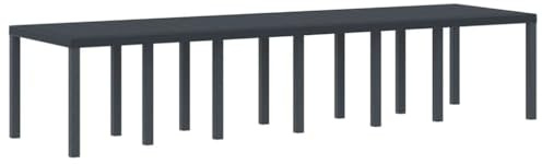 vidaXL Gartentisch Anthrazit 350 x 100 x 74 cm Poly-Rattan | Dieser Tisch ist 350 x 100 cm groß und bietet Platz für bis zu 10 Personen – perfekt für große Zusammenkünfte,