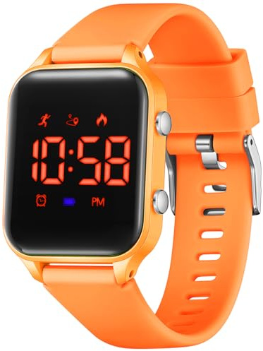 Timever Kids Digital Watches for Boys Girls, Sports Watch with Fitness Tracker, Pedometer, Alarm Clocks, Stopwatch, No App Needed Waterproof Kids Watch, Gift for Teens Student Girls Boys Ages 5-14