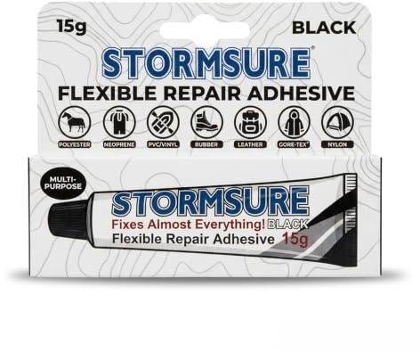 Stormsure Flexibelt Reparationslim (15g) Svart – Vattentätt, Hållbart, Flexibelt Lim för Robust Utomhusreparation