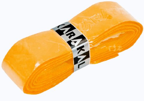 Karakal - PU Super Grip - Self-Adhesive Grip Tape for Badminton, Squash, Tennis, Hockey Stick or Ice Hockey Stick – Pack of 5 or 24 – Assorted Colours, Orange, 2 x Grips