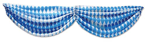 Beistle 54677 Festone Oktoberfest in tessuto, 1,5 m, blu/bianco