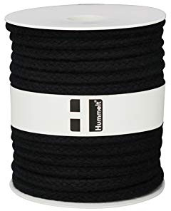Hummelt® Baumwollseil Baumwollkordel (H) 8mm 20m schwarz auf Rolle