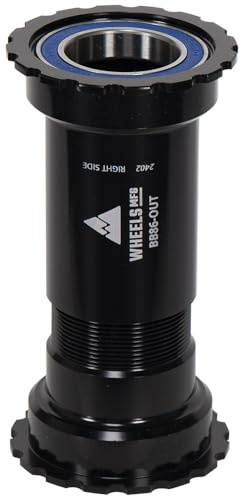 Wheels Manufacturing BB86 Bottom Bracket Threaded Together for Shimano Alloy Black Bike Pack Accessories (210565)