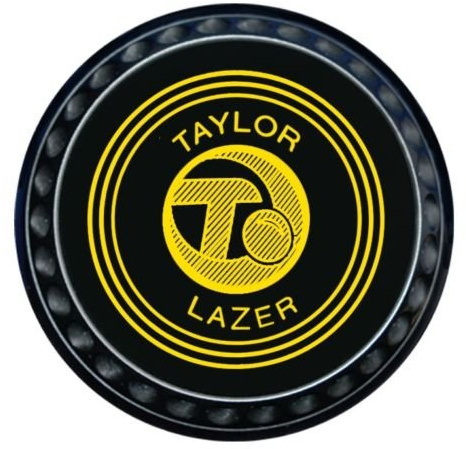 Taylor Lazer Progrip Indoor/Lawn Bowls - Heavy - Black - Set Of 4 (Size 00)