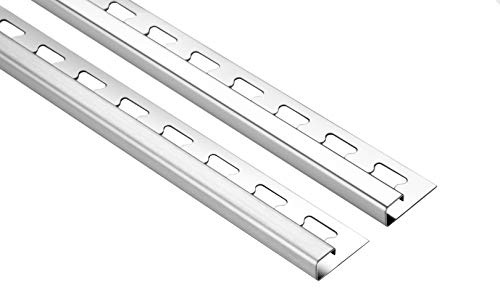 2 Meter | Fliesenschiene Quadrat | Edelstahl | V2A | 9 mm | HEX400 SI