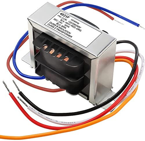 UHPPOTE Transformador de control de clase 2 Montaje en pie 40 VA Voltaje primario 120, 208, 240 V Secundario 24 V