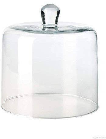 ASA - Campana in vetro GRANDE D. 10,8 cm, H. 13,2 cm, 5303009 Il set include 2 x questi articoli e set con 4 cannucce in acciaio inox EKM Living.