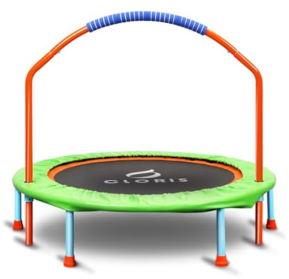 CLORIS Trampoline 38-inch Portable Rebounder Trampoline with Adjustable Foam Handle,Foldable Fitness Body Exercise for Indoor and Outdoor Play Max Load 220lbs